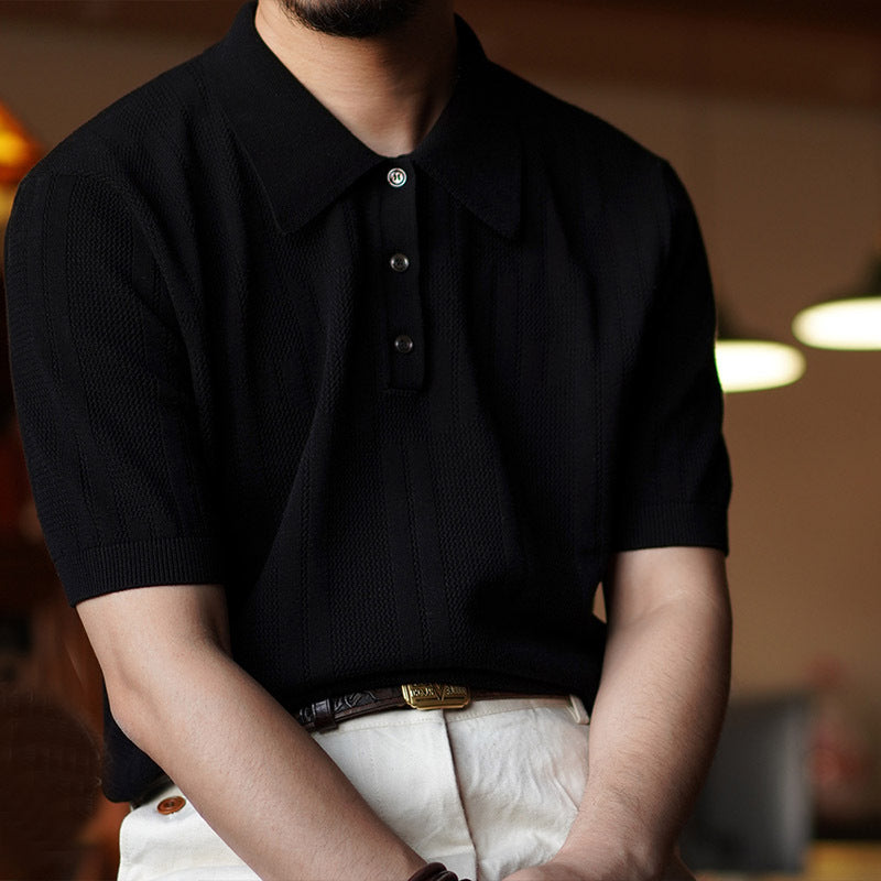 Lapel Knitted Polo