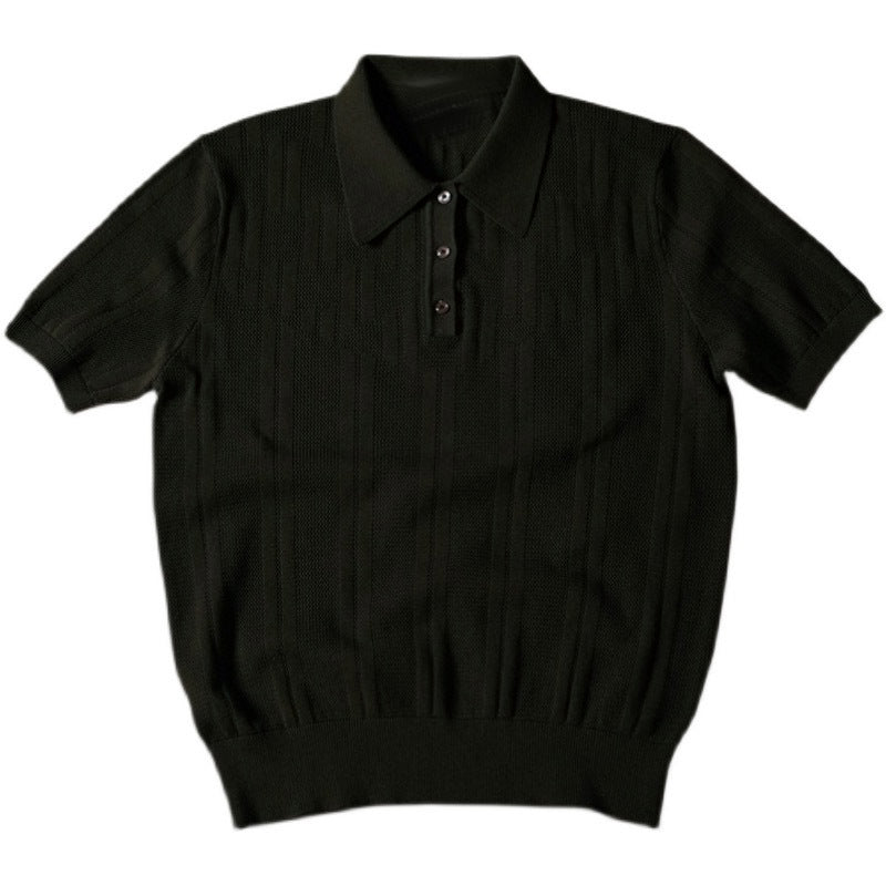 Lapel Knitted Polo