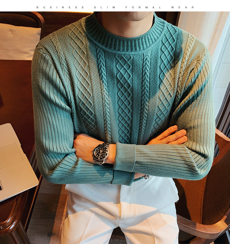 Sage knitted Half Turtleneck