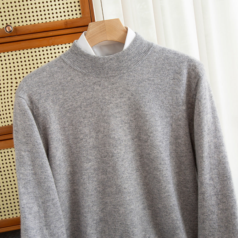 Half-collar Wool Sweater