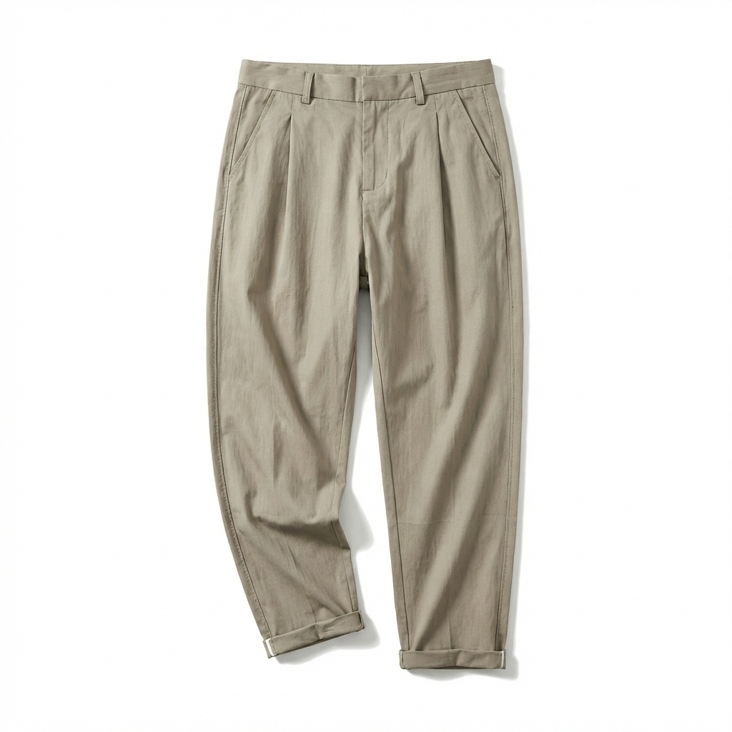 Beige pants on a white background