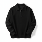 Black sweater with a collar on a white background