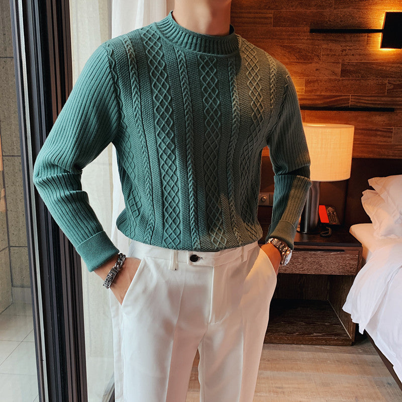 Sage knitted Half Turtleneck