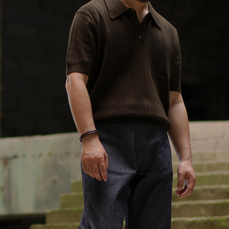 Lapel Knitted Polo
