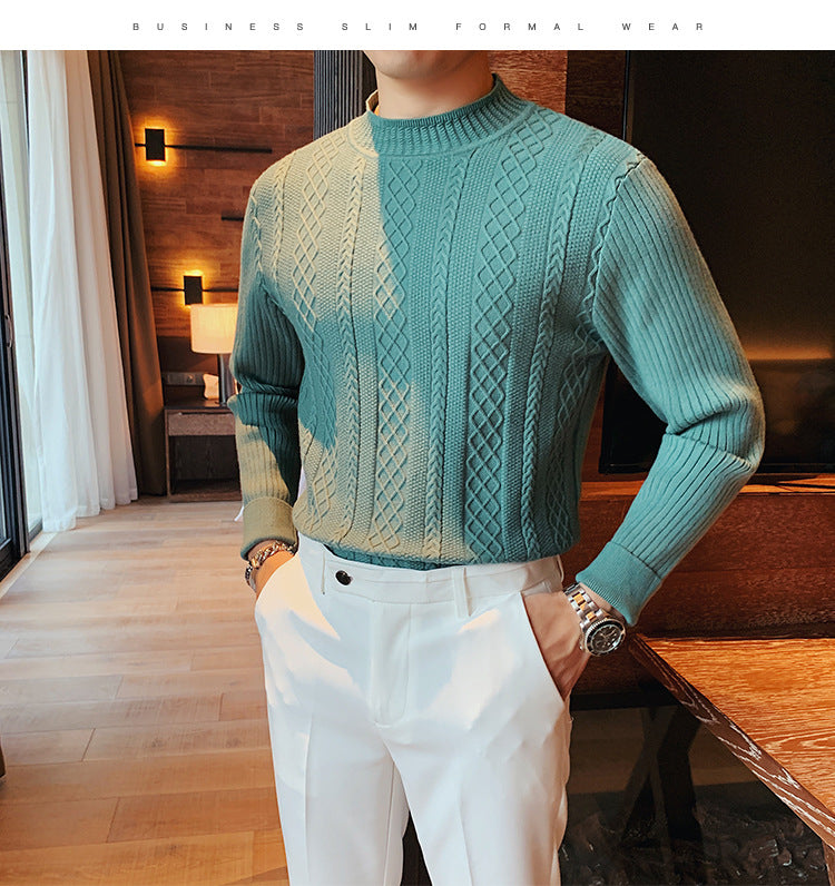 Sage knitted Half Turtleneck