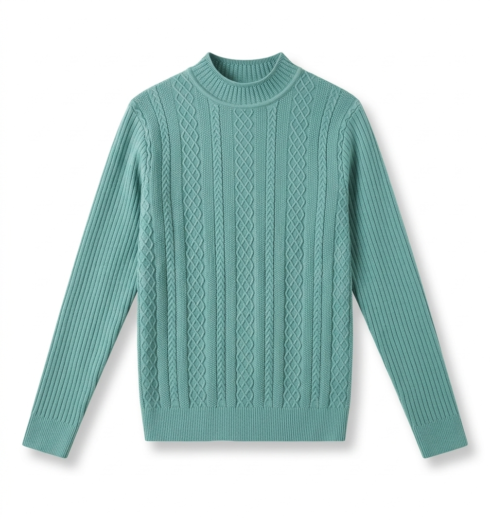 Sage knitted Half Turtleneck